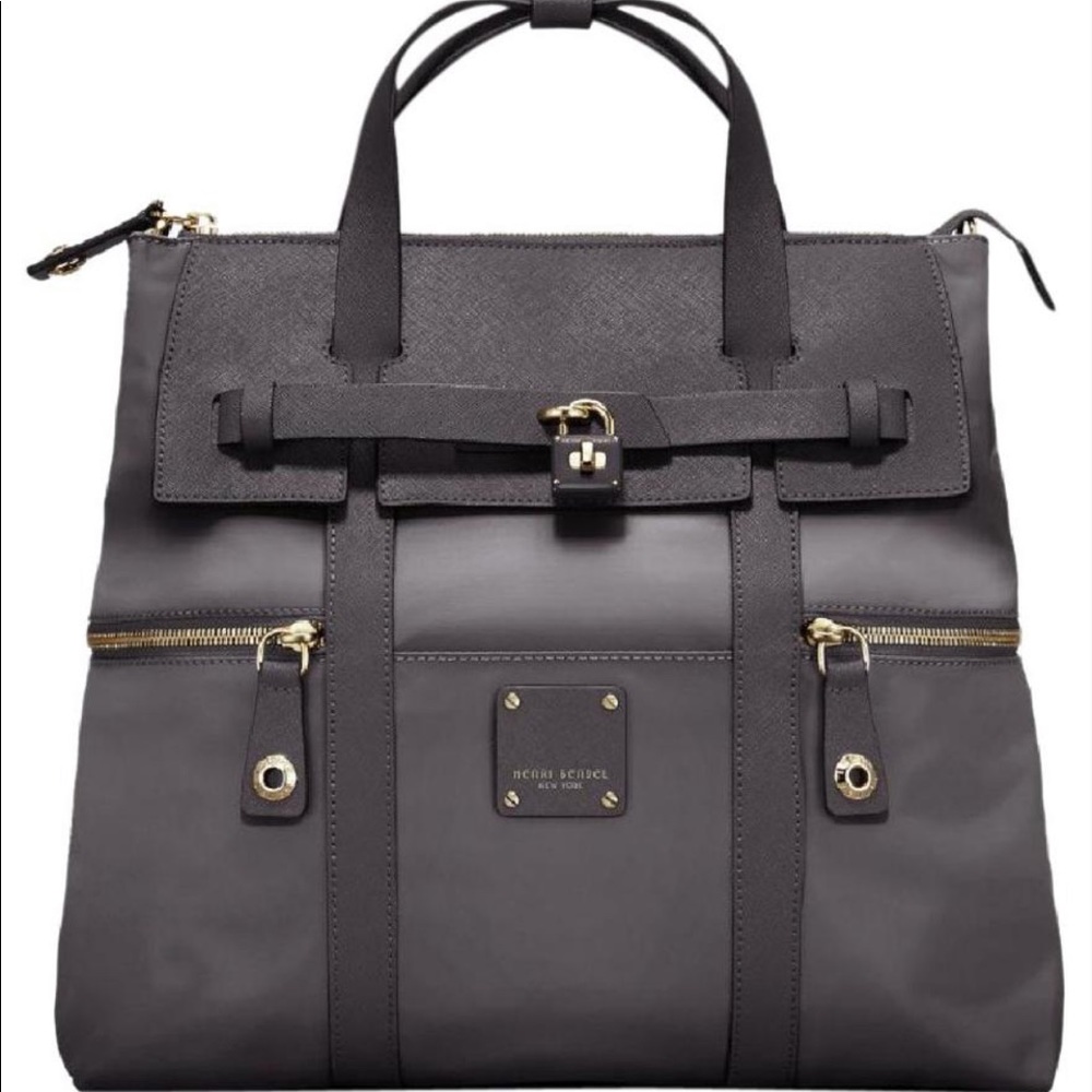 Henri Bendel Jetsetter Convertible Grey Backpack